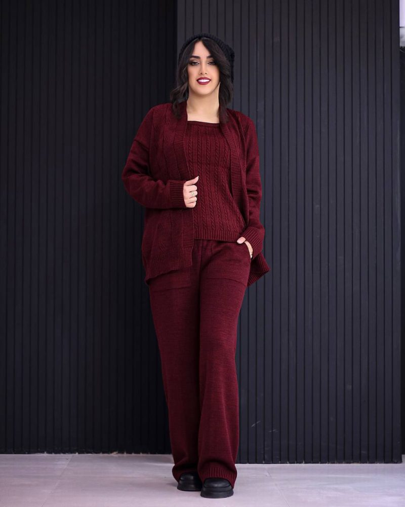 ست سه تیکه بافت پاییز