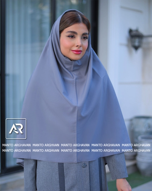 مقنعه ساده رنگ طوسی