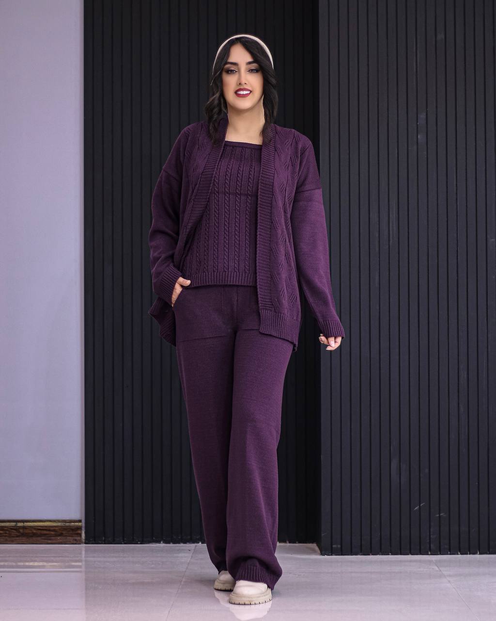 ست سه تیکه بافت پاییز