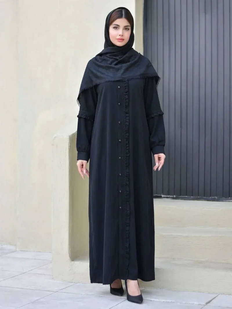 مانتو عبایی جیب دار آفاق
