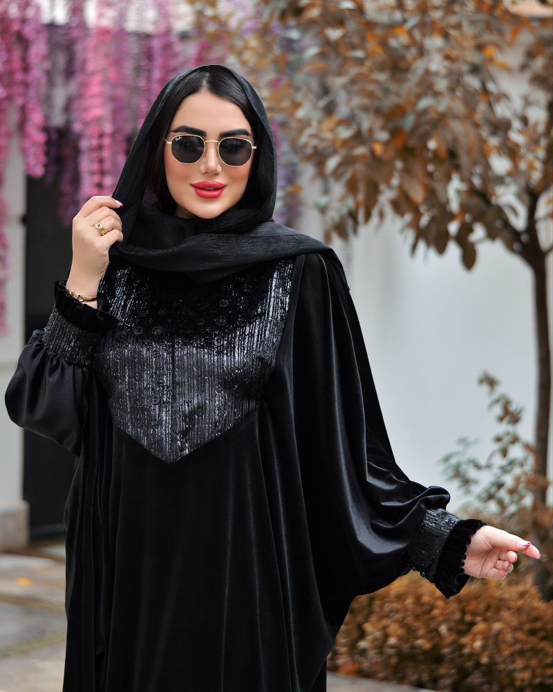 مانتو عبایی مخمل نیکو
